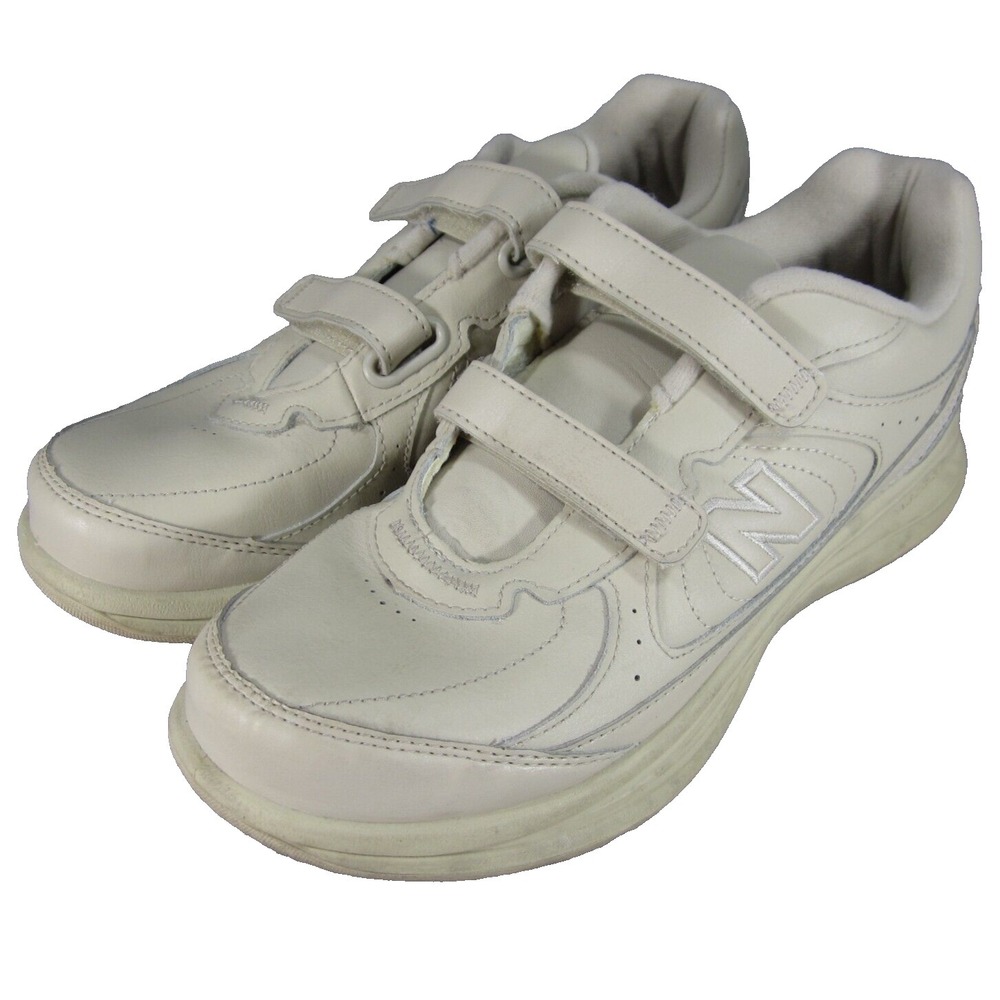 New Balance WW577 Walking Shoes Womens US 10B Bone Double Hook & Loop Strap Work